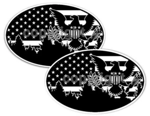 Calcomanías ovaladas American Flag American Eagle Icono elige la talla 2 paquete - Imagen 1 de 4