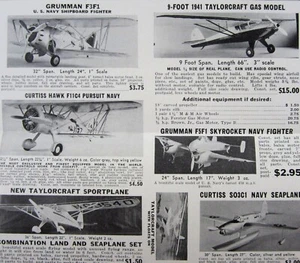 WWII Aircraft Model Kit Catalog Flyer B-17 Grumman F5F1 Dealer Price Sheet 1941 - Picture 1 of 6