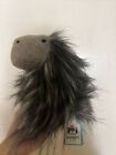 Jellycat Forest Forager Grobble Plush Soft Toy Black Gray Furry New