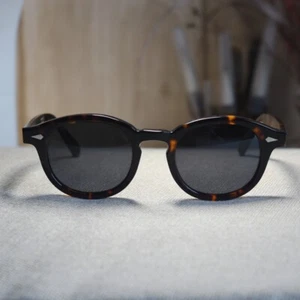 Johnny Depp Gafas de sol negras vintage hombres gafas tortuga grises lentes polarizadas - Imagen 1 de 6