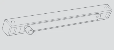 GEZE Chiudiporta MOD. SLITTA solo braccio senza corpo col. ARGENTO peso anta TS - Immagine 1 di 3