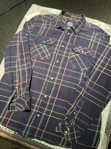 TOG24 Mens check shirt, size XL, navy And Mustard check - Picture 1 of 5
