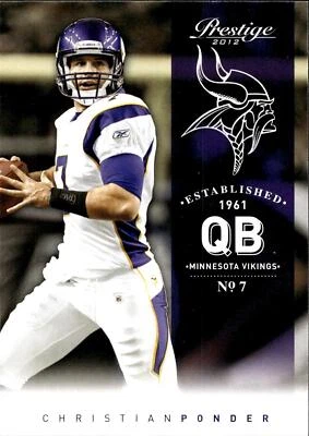 2012 Panini Prestige #106 Christian Ponder - Image 1 of 2