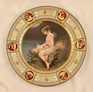 Wien "Psyche am Meer" Porträtplatte handbemalte Bienenfee Nymphe - Bild 1 von 8