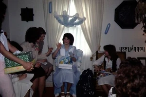 Vintage 35MM Slide Women opening Gifts at a Baby Shower 70's - Picture 1 of 2