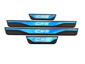 For Mazda CX5 2022 Car Accessories Blue Door Sill Trim Scuff Plate Protector - Picture 1 of 17