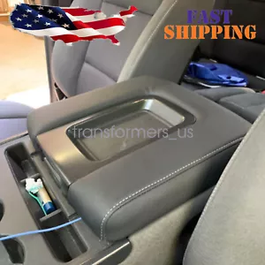 Cubierta de repuesto para reposabrazos de tapa de consola para Chevy Silverado GMC Sierra 14-18 negra - Imagen 1 de 23