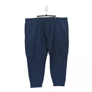 BP Men 4XL Ripstop Jogger Pants Navy Blue Relaxed Fit Elastic Waist Pockets NEW - Picture 1 of 8