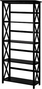 5 Tier Tall Thin Bookcase Bookshelf Vertical For Wall Small Shelf Book Narrow - Picture 1 of 7