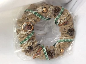 Natürlicher Weihnachtskranz mit Beleuchtung - Bild 1 von 3