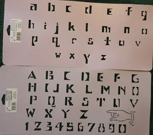 Stencil Jazz Alphabet upper lower case PC9010 numbers craft font StenSource - Picture 1 of 1
