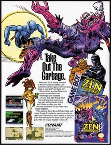 ZEN Intergalactic Ninja__Impresión Original 1993 AD / Game Boy / Nintendo promo_NES - Imagen 1 de 1