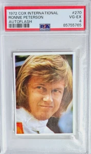1972 Cox International Autoblitz #270 Ronnie Peterson Rookie Karte RC PSA 4 - Bild 1 von 2