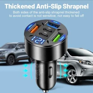 2PD+3USB Port Super Fast Car Charger Adapter for iPhone Android Charger - Zdjęcie 1 z 8