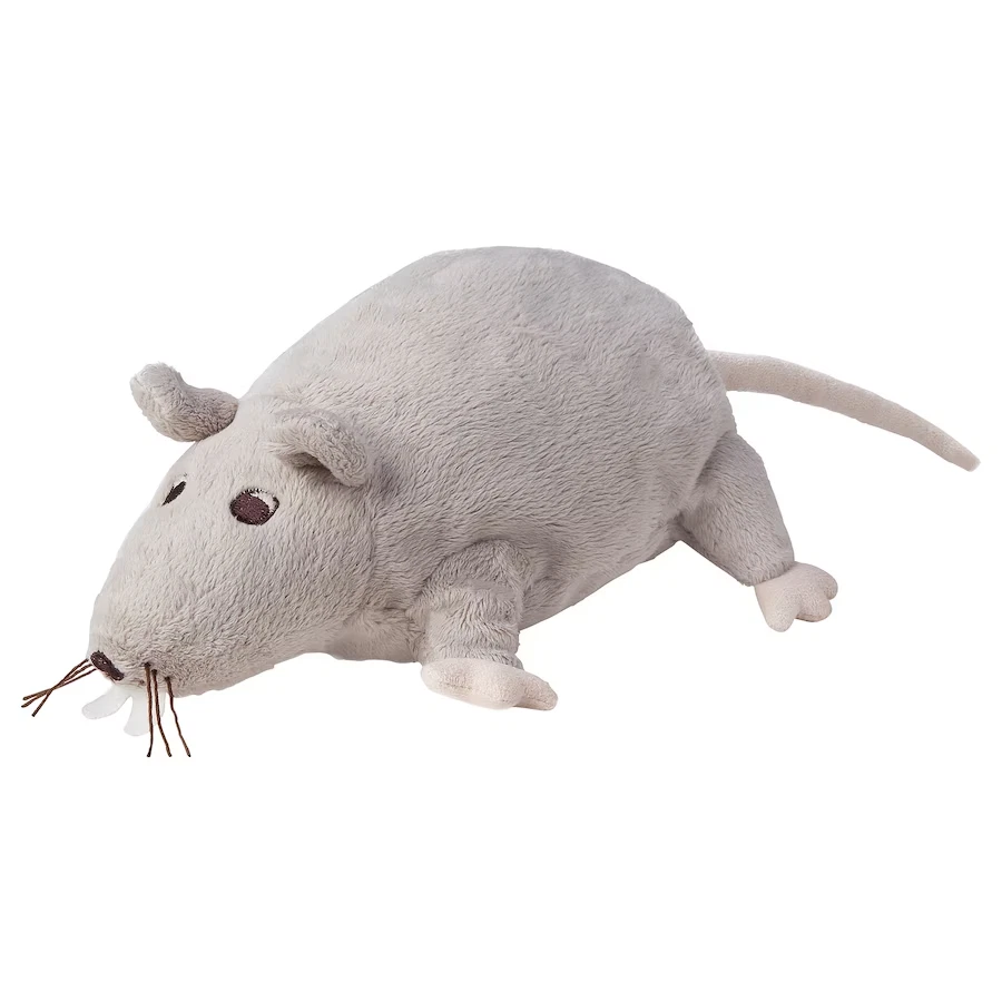 IKEA Rat GOSIG RÅTTA • 9" Grey Ratta plush • 23cm Gray Stuffed Toy Kids/Dogs NWT - Image 1 of 4