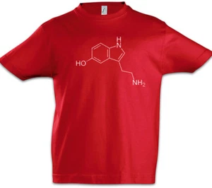 Serotonin Molecule Lifting Boys T-Shirt Chemist Chemistry Teacher Sports Fun - Picture 1 of 1