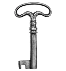 19thc. Llave de Hierro con ARCO DE RIÑÓN 23/4" - Victoriana 1800 - Llave Antigua - ref.k393 - Imagen 1 de 5