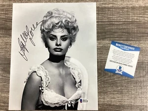 (SSG) Sexy SOPHIA LOREN Signed 8X10 Photo "El Cid - Houseboat" - BAS/Beckett COA - Picture 1 of 5