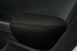Fits 2012-2015 Honda Civic PVC Leather Front Armrest Door Panel Cover Black - Foto 1 di 4