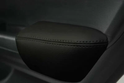 Черный кожаный чехол на переднюю дверную панель подлокотника подходит для Honda Civic 2012-2015 годов выпуска из ПВХ - Изображение 1 из 4
