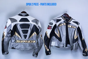 Spidi 2-Piece Leather Motorcycle Suit - Jacket & Pants - Size 46 EU (US S) - Picture 1 of 13