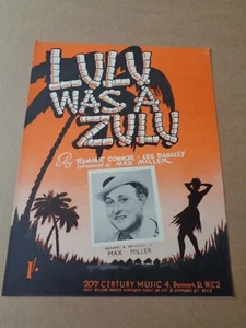 Max Miller - Lulu Was A Zulu sheet music - Picture 1 of 1