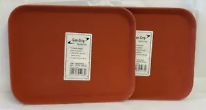 Coppia di vassoi oblunghi antiscivolo Genware Gen-Grip colore rosso GG1014RED 10" x 14" - NUOVI! - Foto 1 di 5