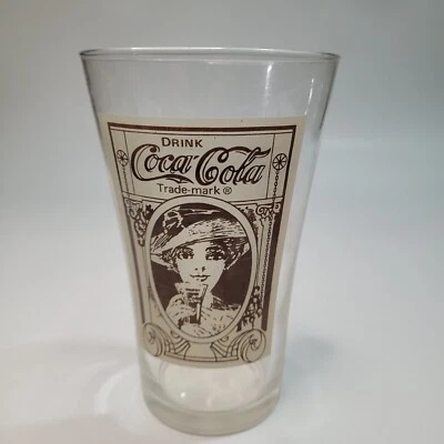 1980's Coca-Cola Flair Drinking Glass Re-Creation of Vintage Design - 16oz  - Image 1 of 4