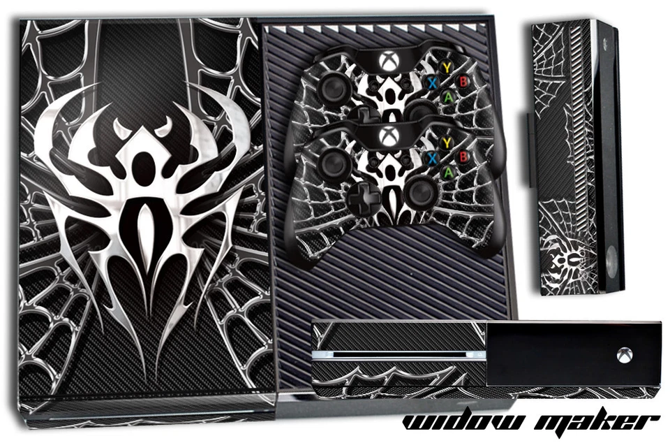 Xbox One 1 Peau Jeu Console Décalque Plus 2 Manette Stickers Spider Veuve Maker - Photo 1/1