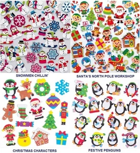 Pegatinas de Navidad Pk 30 Santas muñecos de nieve pingüinos de natividad decoraciones + Multicompra - Imagen 1 de 31