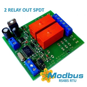 MODBUS RTU Mini OUT 2 Ausgang Relais SPDT 16A auf BUS RS485 lose Platine - Bild 1 von 5