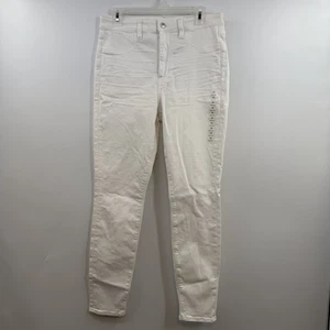 American Eagle Super Hi-Rise Jegging Glitzer Weiß Gr. 12 Reg (31W) Neu mit Etikett - Bild 1 von 10