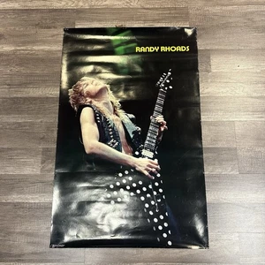 VTG 80'S RANDY RHODES MUSIC CONCERT POSTER GUITAR OZZY OSBOURNE QUITE RIOT - Picture 1 of 3