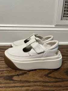 UGG EZ-DUZZIT weiße Plateau-Flats mit Riemchen Damengröße 5 – 1167500 - Bild 1 von 10