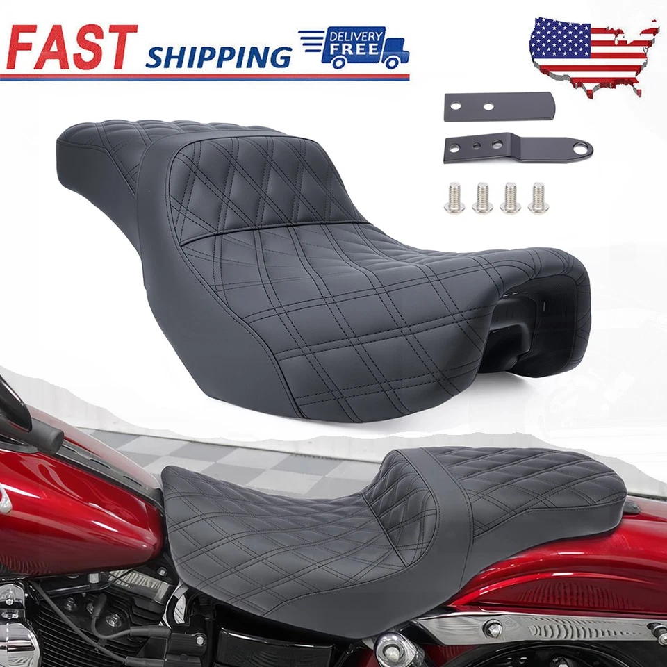 Driver & Passenger Seat For Harley Dyna Super Wide Glide 06-17 Switchback 12-16 - Image 1 of 4