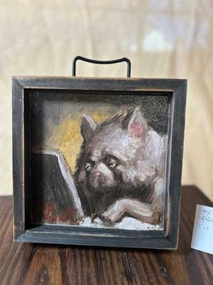 Original Oil Painting Signed & framed Artwork 8" x 8" - Image 1 of 2