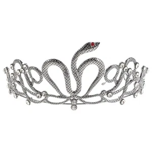  Snake Headdress Egyptian Headband: Rhinestone Wedding Crown For Bride - Vintage - Picture 1 of 12