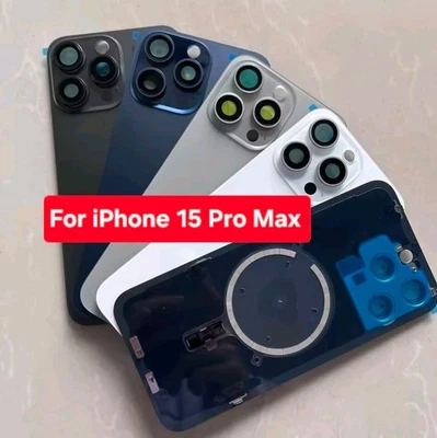 BRAINTECH iPhone 15 Pro Max - Rear Back Glass Replacement Camera Lens, Brackets & Magnets