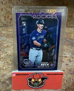 2024 Topps Update Jordan Beck RC Debut #US198 /799 Purple Foil Rockies - Bild 1 von 2