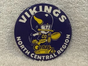 RARE 1970's Minnesota Vikings 3 Inch Century 21 Pinback Button, COOL-LOOK!! - Picture 1 of 2