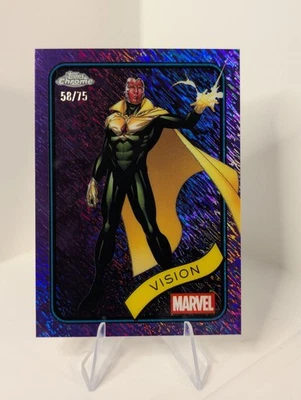 2025 Topps Chrome Marvel Vision Purple Shimmer 58/75 #139 - Image 1 of 2