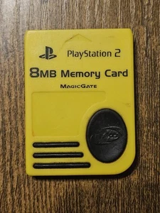 Sony Playstation 2  PS2 Nyko Yellow 8MB Memory Card MagicGate  - Picture 1 of 2