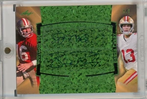 Joe Montana & Brock Purdy 2023 Leaf Magnificence MD-11 Duos Green Ice 1/1 Auto - Bild 1 von 4