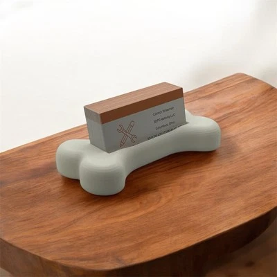 3DPCREATIVITY LLC Dog Bone Business Card Holder, Cute Pet Lover Desk Display, Veterinarian Gift