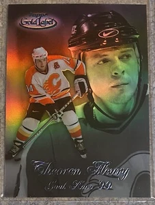 1998-99 Topps Gold Label Black Label “Goal Race ‘99” Theoren Fleury #GR7 - Picture 1 of 2