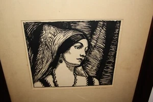 KATHLEEN BLACKSHEAR (AMERICAN) 1897-1988 NAVASOTA,TEXAS MODERNISM PEN AND INK - Picture 1 of 6