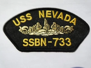 Aufnäher US-Navy  U-Boot  USS Nevada SSBN-733  ca 13 x 7,5  cm - Bild 1 von 1
