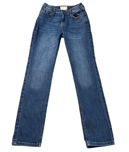 Abercrombie Kids Tapered Dark Wash Jeans Boys Size 15-16 Long Adjustable Waist - Picture 1 of 12