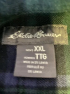 Eddie Bauer Dress Adult XXL MENS Plaid Shirt Lightweight Business Athletic - Picture 1 of 5
