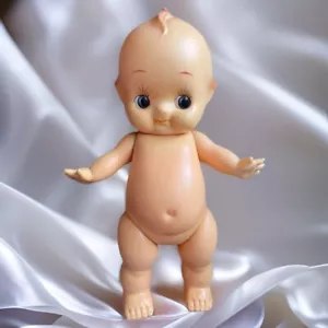 Retro Kewpie Doll Extra Large 50-Year-Old Vinyl Figure Green Feather Collectible - Picture 1 of 9